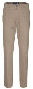Gardeur Benny-8 Structured Flat-Front Pants Beige