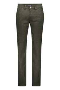Gardeur Bill-3 Cotton Blend Subtle Check Pants Khaki