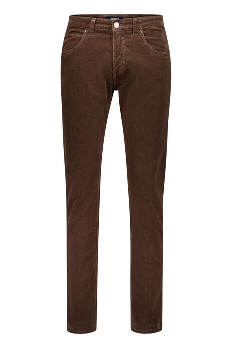 Gardeur Bill-3 Organic Cotton Corduroy High Comfort Ribbroek Bruin