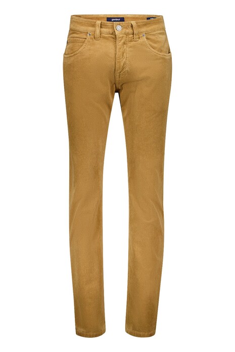 Gardeur Bill-3 Organic Cotton Corduroy High Comfort Ribbroek Donker Zand
