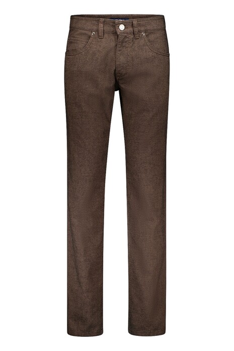 Gardeur Bill 5-Pocket Wool Look Soft Feel Easy Care Business Hero Broek Bruin