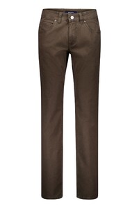 Gardeur Bill Everyday Fine Patterned Cotton Soft Touch Comfort Stretch Broek Bruin