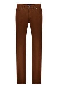 Gardeur Bill Everyday Fine Patterned Cotton Soft Touch Comfort Stretch Broek Dark Terra