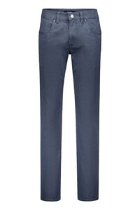 Gardeur Bill Everyday Fine Patterned Cotton Soft Touch Comfort Stretch Broek Midden Blauw