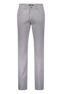 Gardeur Bill Fine Pattern Cotton Comfort Stretch Soft Wash-out Effects Broek Licht Grijs