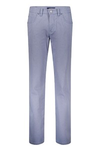 Gardeur Bill Fine Pattern Cotton Comfort Stretch Soft Wash-out Effects Broek Midden Blauw