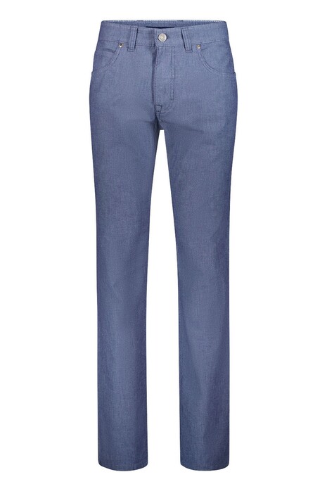 Gardeur Bill Luxury Comfort Subtle Texture Pattern Business Hero Broek Blauw