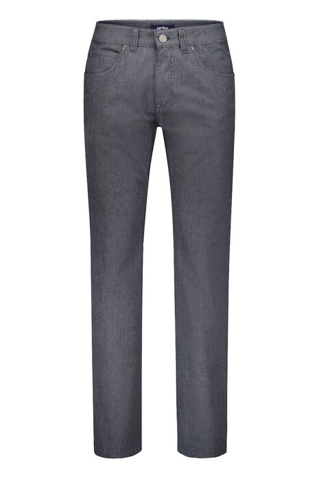 Gardeur Bill Luxury Comfort Subtle Texture Pattern Business Hero Broek Donker Grijs