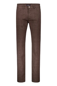 Gardeur Bill Wool-Look Soft Touch Check Pants Brown