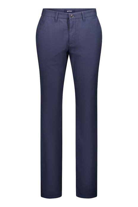 Gardeur Bono Business Hero Faux-Uni Subtle Texture Pattern Soft Touch Broek Marine