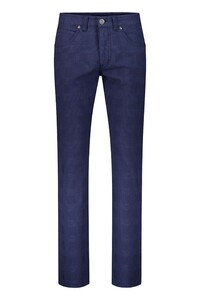 Gardeur Bono Business Hero Subtle Check Wool Look Cotton Blend Broek Marine
