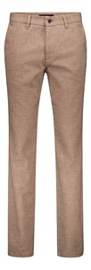 Gardeur Bono Flat-Front Wool Look Soft Feel Easy Care Business Hero Broek Donker Beige