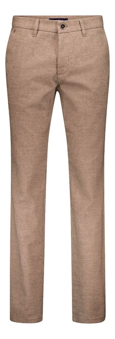 Gardeur Bono Flat-Front Wool Look Soft Feel Easy Care Business Hero Broek Donker Beige