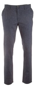 Gardeur Bono Flat-Front Wool Look Soft Feel Easy Care Business Hero Broek Midden Blauw