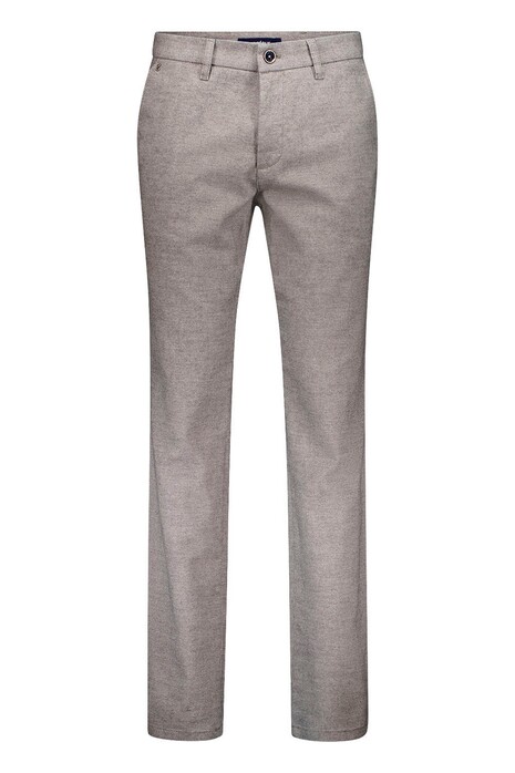 Gardeur Bono Flat-Front Wool Look Soft Feel Easy Care Business Hero Pants Mid Grey