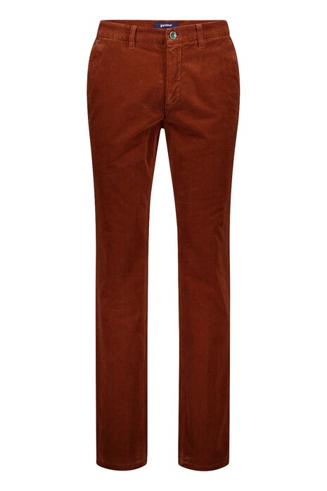Gardeur Bono Organic Cotton Blend Casual Soft Corduroy Ribbroek Roest