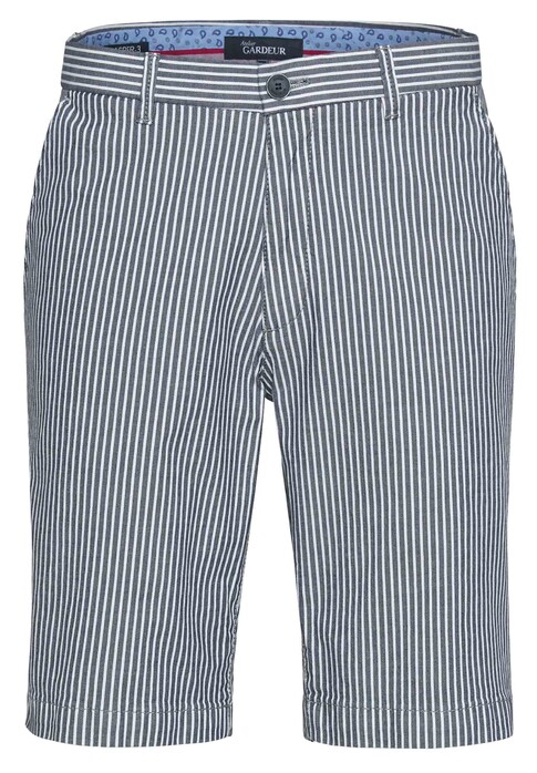 Gardeur Jasper Striped Shorts Bermuda Blauw