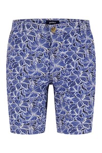 Gardeur Jean Fantasy Pattern Lightweight Shorts Bermuda Blue