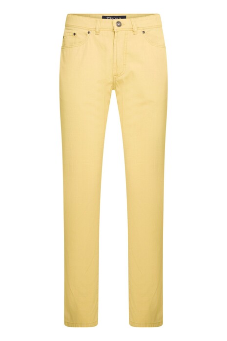 Gardeur Nevio-13 Sun Faded Cotton Pants Soft Yellow
