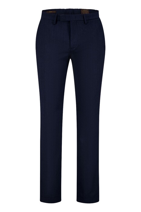 Gardeur Salazar Wool Blend Flat Front Broek Dark Navy