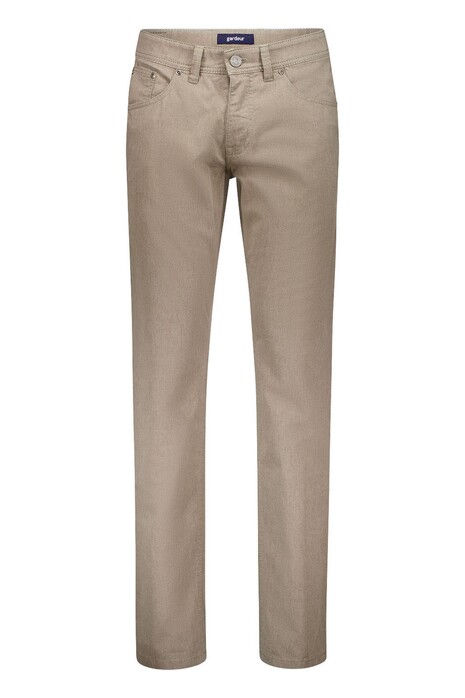 Gardeur Sandro Business Hero Luxury Comfort Subtle Texture Pattern Broek Licht Bruin