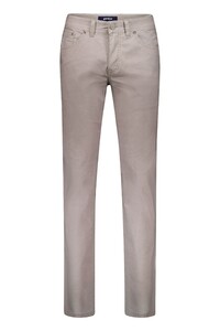 Gardeur Sandro Cool Touch Comfort Stretch Fine Structure Pattern Broek Licht Bruin