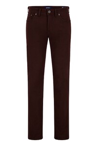 Gardeur Sandro Fine Texture Comfort Stretch Pants Dark Brown Melange