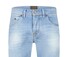 Gardeur Saxton Organic Cotton Crosshatch Denim Jeans Light Bleach Blue Used
