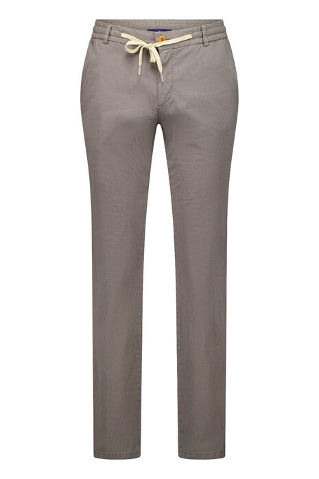 Gardeur Sidney-2 Micro Check Drawstring High Stretch Featherweight Pants Dark Beige