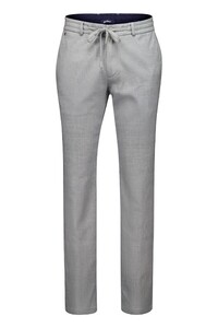 Gardeur Sidney-2 Soft Touch Subtle Check Drawstring Pants Light Grey