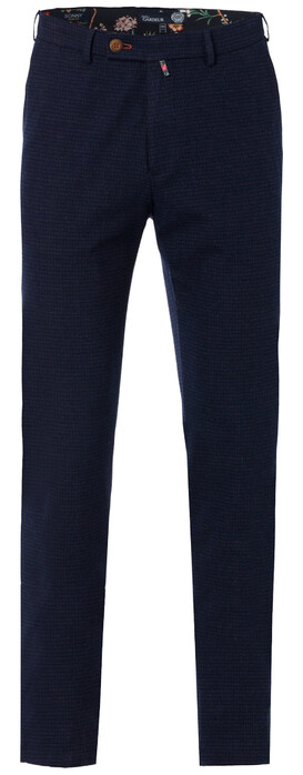 Gardeur Sonny Slim-Fit Structured Flat-Front Pants Marine