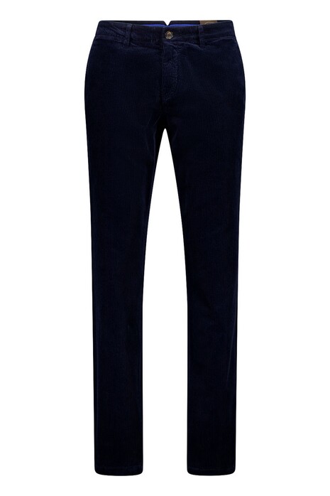 Gardeur Subway Genua Corduroy Cotton Tencel Subtle Stretch Ribbroek Dark Navy