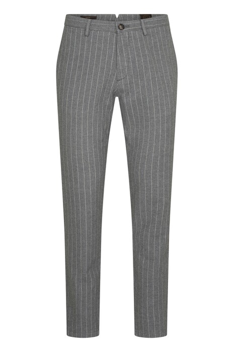 Gardeur Subway Stripe Slim Fit Pants Mid Grey