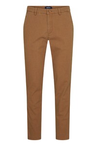 Gardeur Terrell Knit Look 3D Structure BCI Cotton Pants Brown-Orange