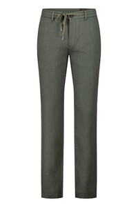 Gardeur Trevi Uni Soft Touch Linen Drawstring Pants Khaki
