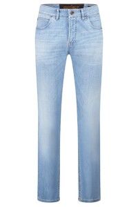 Gardeur Tucker Tapered Organic Cotton Authentic Handcrafted Treatment Jeans Light Bleach Blue Used