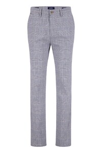 Gardeur Tyrell Superior Linen Check Pants Blue