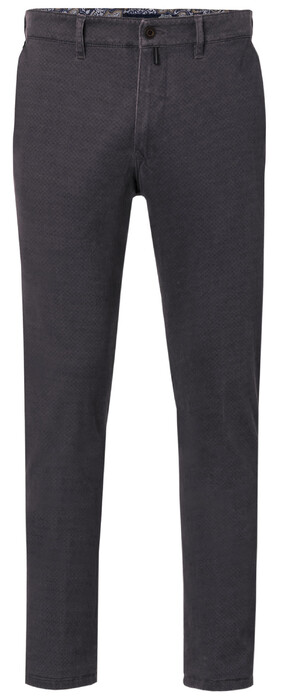 Gardeur Wool Look Printed Benny-8 Pants Anthracite Grey