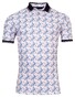 Giordano Abstract Wave Pattern Fabio Tech Piqué Poloshirt Lilac-Blue-White