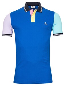 Giordano Adam Piqué Colormix Poloshirt Bright Blue-Bright Multi