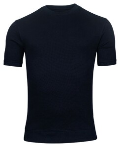 Giordano Amalfi Sweat Doubleface Knit Short Sleeve Pullover Navy