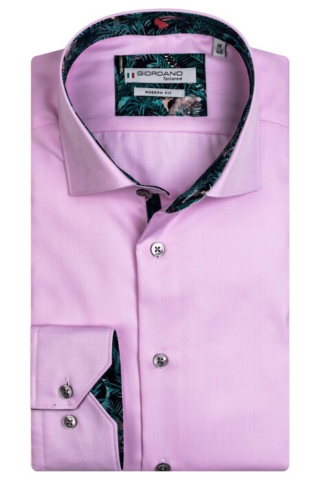 Giordano Baggio Cutaway Fine Twill Shirt Pink