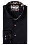 Giordano Baggio Cutaway Luxury Fine Twill Contrast Overhemd Zwart