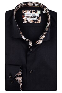 Giordano Baggio Cutaway Luxury Fine Twill Shirt Black