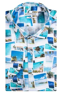 Giordano Beach Polaroid Fantasy Maggiore Semi Cutaway Overhemd Multicolor