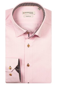 Giordano Belmonte Button-Under Two-Ply Solid Color Twill Shirt Pink