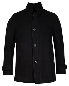 Giordano Benito Short Jacket Brushed Twil Recycled Wool Blend Jas Navy