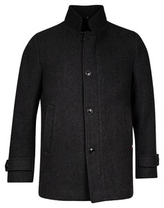 Giordano Benito Short Jacket Brushed Twil Recycled Wool Blend Jas Petrol