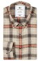Giordano Bologna Button Down Herringbone Check Shirt Sand