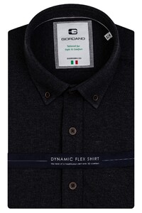 Giordano Bologna Button Down Melange Pique Dynamic Flex Shirt Anthra